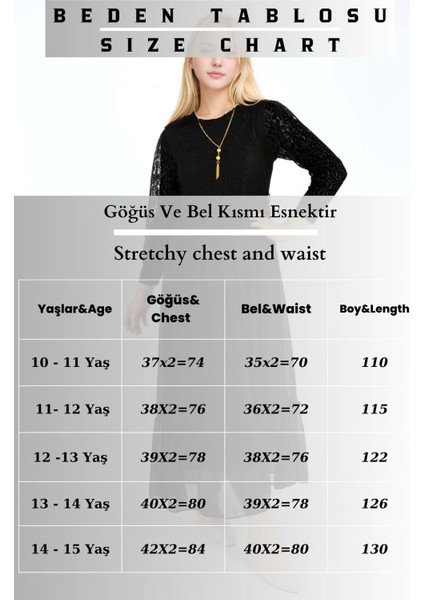 Kız Çocuk Güpür Desenli Pamuk Astarlı Tesettüre Uygun Uzun ELBISE-ABY-2016 modelleri