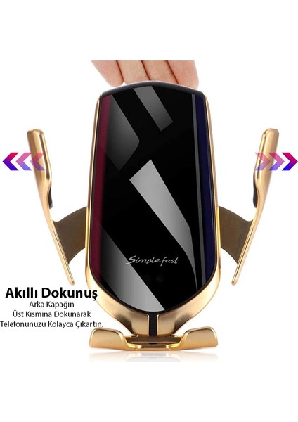 Ally R2 Qi 10W Kablosuz Şarjlı Havalandırma Araç Telefon TUTUCU-(5775) - NTR5631-2859 indirimleri