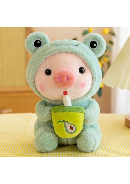 25CM Kabarcık Domuz Peluş Oyuncak Doldurulmuş Hayvan Tavşan Kurbağa Tek Boynuzlu At Kaplan Yastık Bardak Süt Çay Boba Peluş Oyuncak Bebek (Yurt Dışından) fiyatları