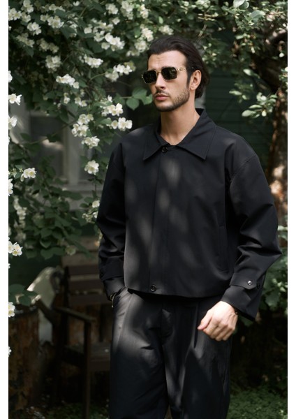 Sergio Kemer Detay Siyah Erkek Ceket fırsatları
