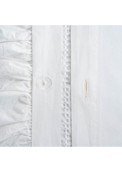 Ayda Çift Kişilik Nevresim Takımı %100 Organik Pamuk Dokuma Krem 200X220 cm fırsatları