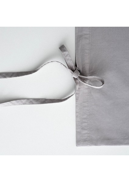 Ayda Battal Boy Nevresim Takımı %100 Organik Pamuk Dokuma Gri 240x220 cm