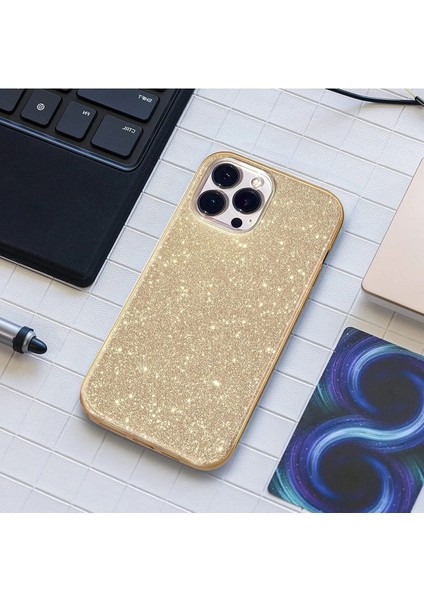 Apple iPhone 13 Pro Max Kılıf Parlak Simli Muhteşem Görünüm, Sert ve Dayanıklı