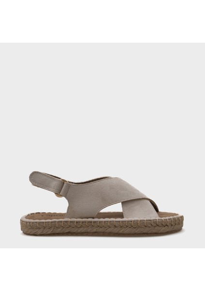 Çapraz Bantlı Kadın Espadril Sandalet