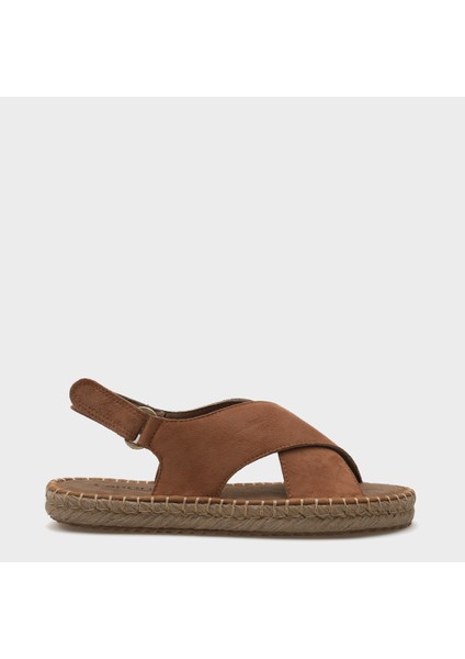 Çapraz Bantlı Kadın Espadril Sandalet