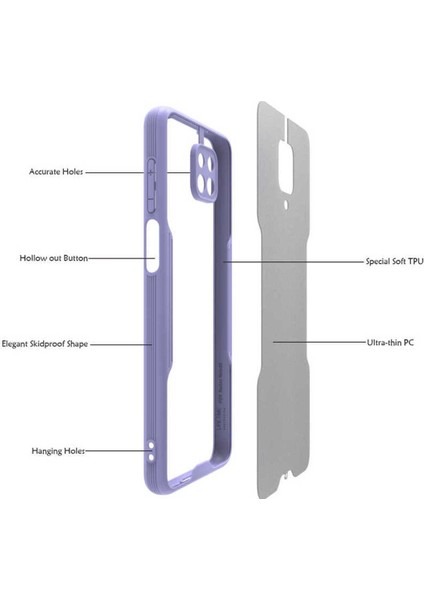 Xiaomi Redmi Note 9 Pro Uyumlu Kılıf 0,2mm Ultra Ince Kamera Lensi Korumalı