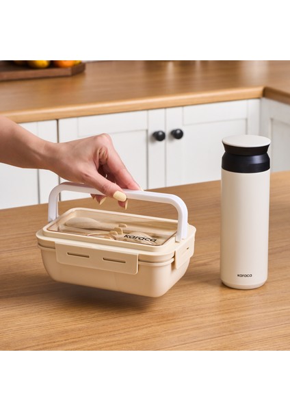 Rainbow Paslanmaz Çelik Termos 500 ml ve Fusca Lunch Box Krem fiyatları
