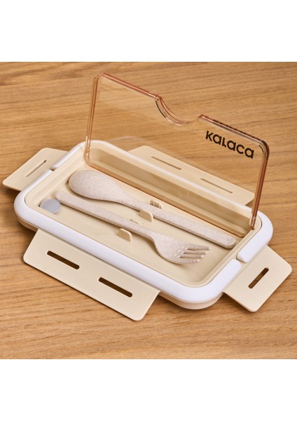 Rainbow Paslanmaz Çelik Termos 500 ml ve Fusca Lunch Box Krem modelleri