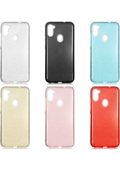 Samsung Galaxy A11 Kılıf Parlak Simli Muhteşem Görünüm, Sert ve Dayanıklı