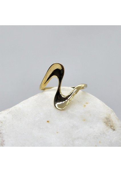 Gümüş Yüzük - Helezon Tasarım 925 Ayar Gümüş-Taşsız Gümüş Yüzük-Dalgalı Tasarım 925 Ayar Gümüş Yüzük fırsatları