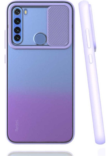 Xiaomi Redmi Note 8 Uyumlu Kılıf Kamera Kapaklı Lens Korumalı Mat