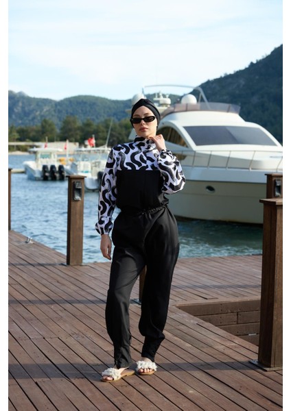 Dream Bukle Desen Tasarım Tesettür Paraşüt Kumaş Tulum Mayo