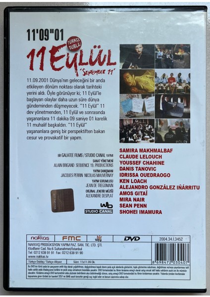 11 Eylül September 11 DVD (Orijinal Dönem Baskı Dvd) fiyatları