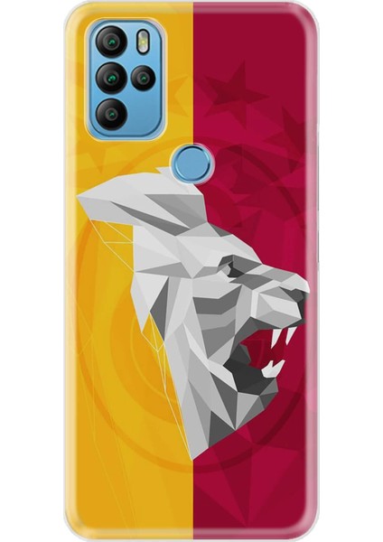 General Mobile Gm 21 Pro Kılıf Pure Modern Desenli Silikon Kapak Sarı Kırmızı Şampiyon