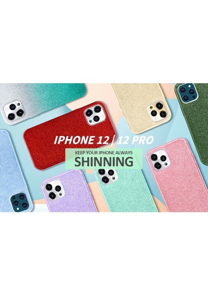 Apple Iphone 12 / 12 Pro Kılıf Parlak Simli Muhteşem Görünüm, Sert ve Dayanıklı