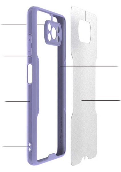 Xiaomi Poco X3 Uyumlu Kılıf 0,2mm Ultra Ince Kamera Lensi Korumalı fiyatları