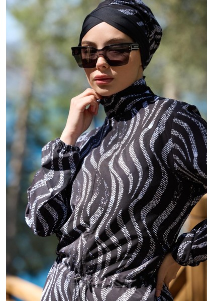 Nouréa Model Lycralı Tasarım Tesettür Tulum Mayo