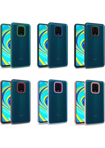 Xiaomi Redmi Note 9s Kılıf Kamera Çıkıntılı Arkası Şeffaf Kenarları Elektroplatin Kaplamadır modelleri