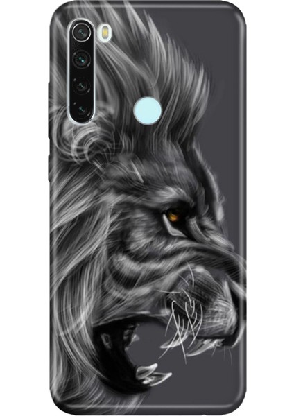 Xiaomi Redmi Note 8 Kılıf Desenli Resimli Hd Silikon Telefon Kabı Kapak - Kara Aslan