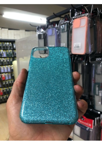 Apple iPhone 13 Pro Max Kılıf Parlak Simli Muhteşem Görünüm, Sert ve Dayanıklı