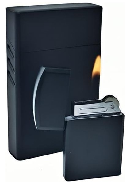 Kişiye Özel Metal Slim Kısa Sigara Kutusu Modeli Çakmak Set