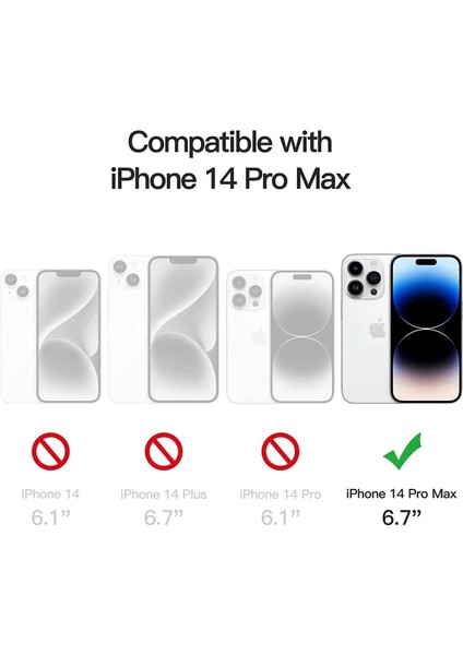 Halolock'lu Hibrit Manyetik Kılıf, Iphone 14 Pro Max Uyumlu Magsafe Dayanıklı Askeri Sınıf Koruma