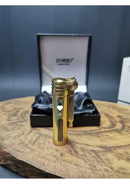 Kişiye Özel Gold Renk Benzinli Pirinç Gövde Çakmak SCK87458966