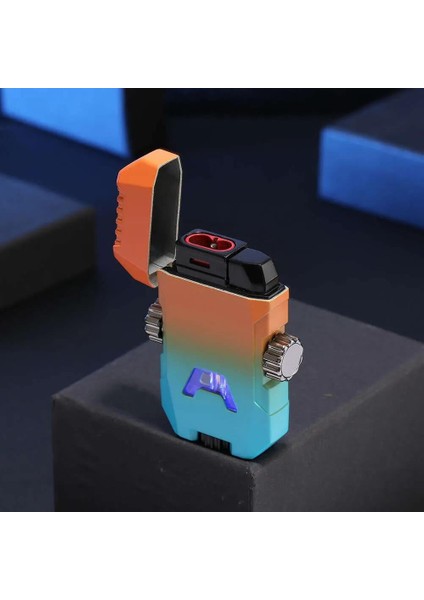 Parmida 2 Torch Pürmüz Alev Turkuaz Turuncu Renk Puro Çakmağı PCM0637