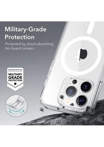 Halolock'lu Hibrit Manyetik Kılıf, Iphone 14 Pro Max Uyumlu Magsafe Dayanıklı Askeri Sınıf Koruma