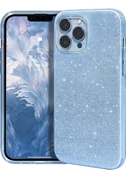 Apple iPhone 13 Pro Kılıf Parlak Simli Muhteşem Görünüm, Sert ve Dayanıklı