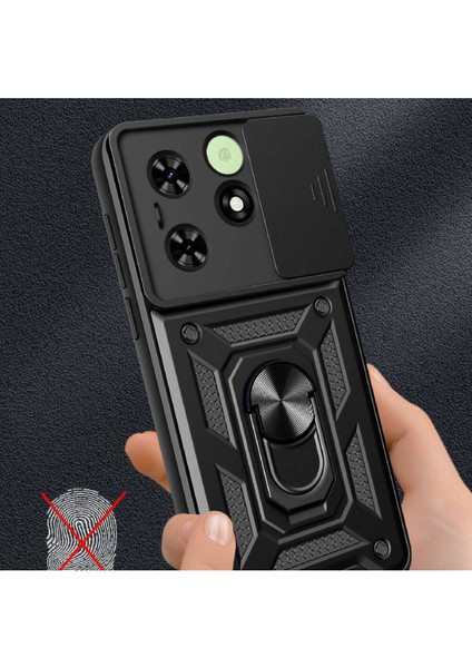 Tecno Spark Go 2024 Kılıf Mıknatıslı Araç Tutucu Yüzük ve Kapaklı Lens Korumalı Sürgülü Tank Kılıf indirimleri