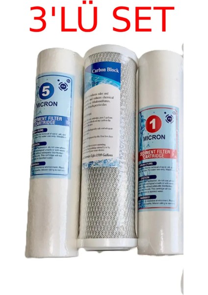 Ihlas Tipi compact açık kasa Su Arıtma Cihazı Filitresi ön üçlü set