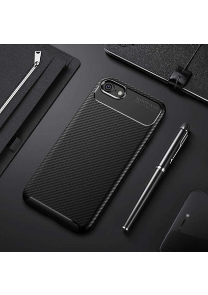 Apple iPhone 7 Kılıf Karbon Fiber Görünümlü Ultra Ince Carbon Case