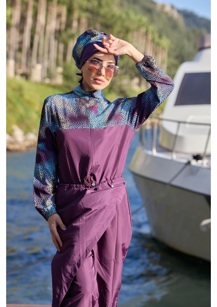 Boncuk Model Allerli Tasarım Tesettür Tulum Mayo fiyatları