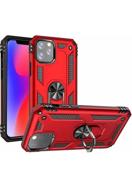 Apple iPhone 11 Pro Kılıf Çift Katmanlı Polikarbon Koruma ve Manyetik Tutucu Stand Yüzük modelleri