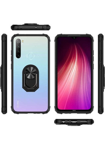 Xiaomi Redmi Note 8 Kılıf Anti-Shock Darbe Önleyici Renkli Kenarlar, Metal Yüzüklü Kılıf fırsatları