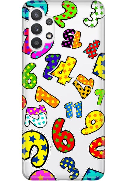 Samsung Galaxy A32 4g Pure Modern Desenli Silikon Kılıf Sayılar