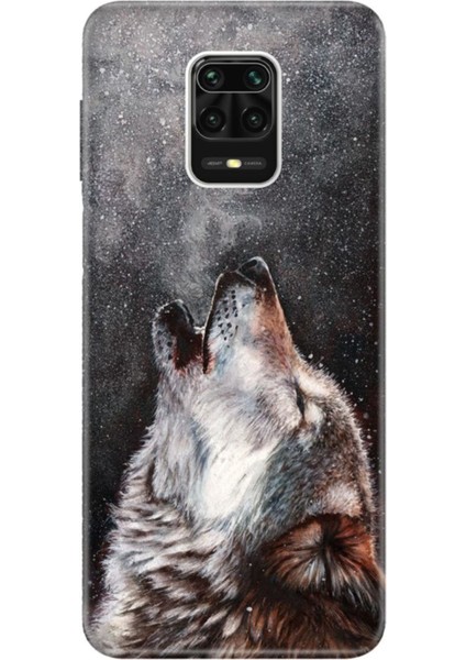 Xiaomi Redmi Note 9 Pro Kılıf Desenli Resimli Hd Silikon Telefon Kabı Kapak - Vahşi Kurt