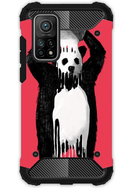 Xiaomi Mi 10T Pro 5g Kılıf Desenli Antishock Crash Kapak - Panda Kingo