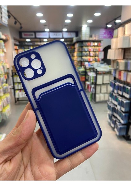 Apple iPhone 12 Pro Kılıf Kredi Kartlıklı Silinebilir Arkası Mat Silikon Kenar Renkli indirimleri