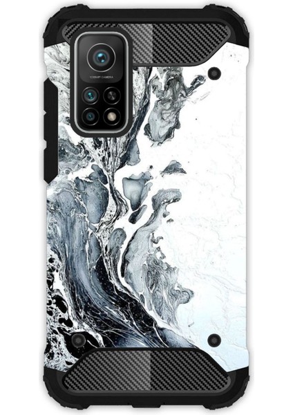 Xiaomi Mi 10T Pro 5g Kılıf Desenli Antishock Crash Kapak - Granit Mermer