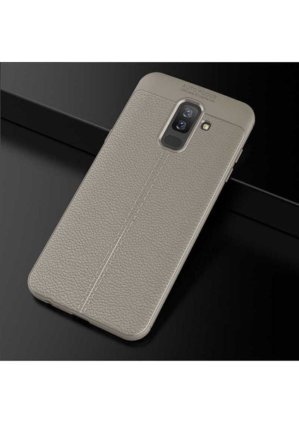 Samsung Galaxy A6 Plus 2018 Uyumlu Deri Görünümlü Kılıf