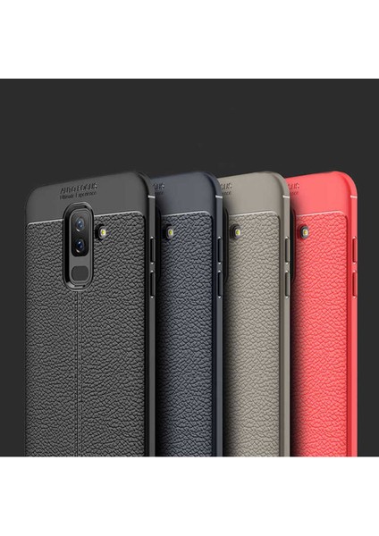 Samsung Galaxy A6 Plus 2018 Uyumlu Deri Görünümlü Kılıf