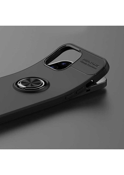 Apple iPhone 12 Pro Kılıf Yüzüklü ve Manyetik Araç Tutuculu Tpu Silikon