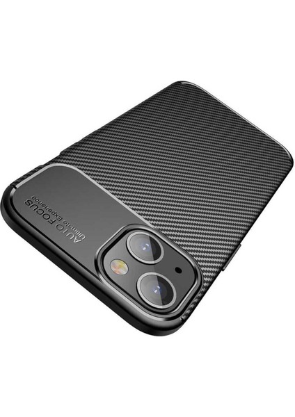 Apple iPhone 13 Kılıf Karbon Fiber Görünümlü Ultra Ince Carbon Case