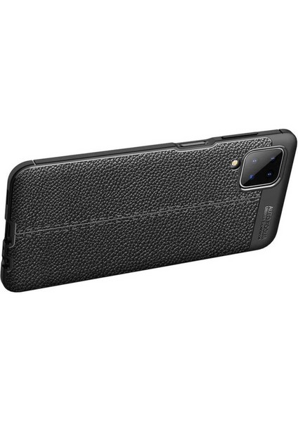 Samsung Galaxy A12 Uyumlu Deri Görünümlü Kılıf