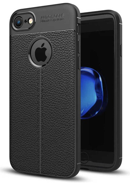 Apple iPhone 7 Uyumlu Deri Görünümlü Kılıf