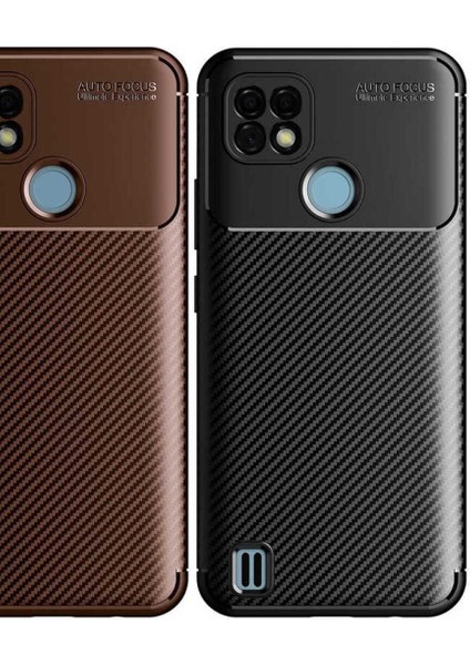 Realme C25 Kılıf Karbon Fiber Görünümlü Ultra Ince Carbon Case fırsatları