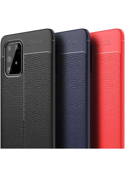 Samsung Galaxy A91 (S10 Lite) Uyumlu Kılıf Deri Görünümlü Karbon Niss Silikon Kapak modelleri