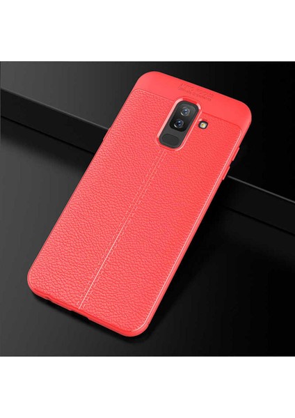 Samsung Galaxy A6 Plus 2018 Uyumlu Deri Görünümlü Kılıf